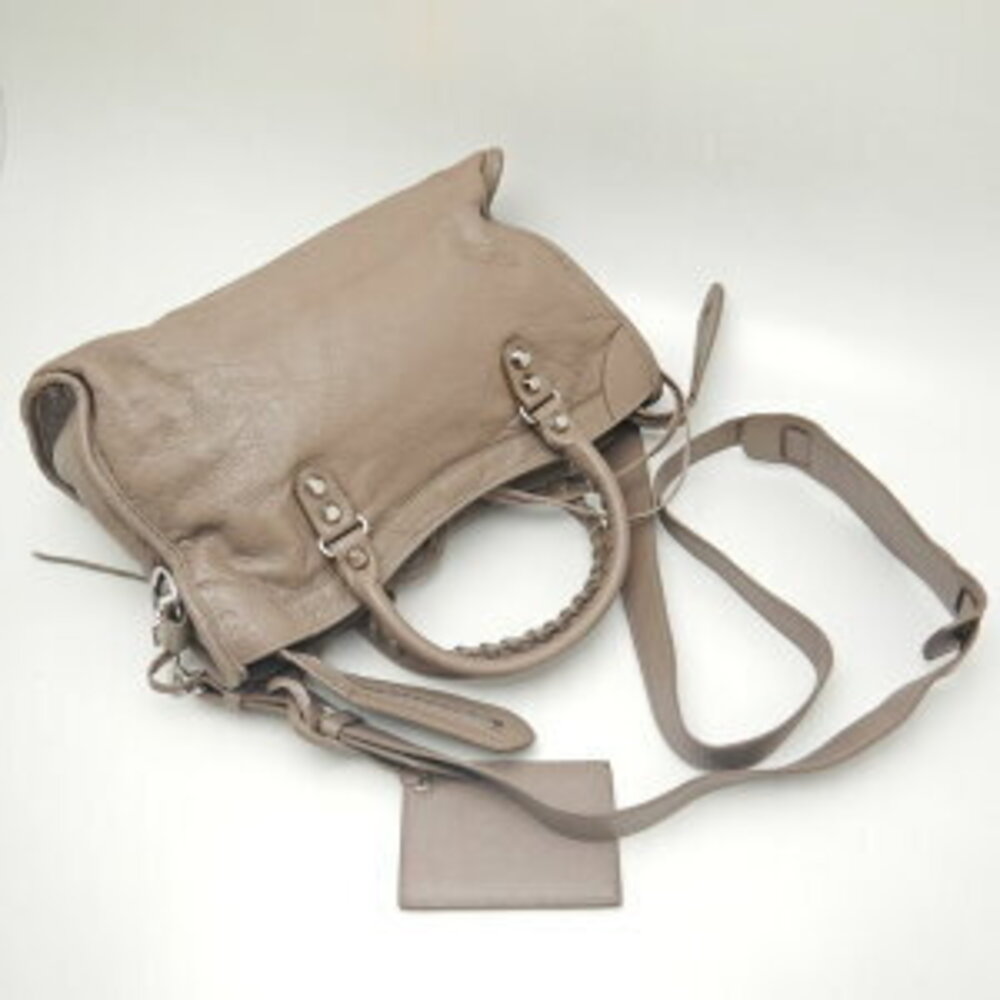 Balenciaga City Handbag Leather Greige Gray - Picture 3 of 9